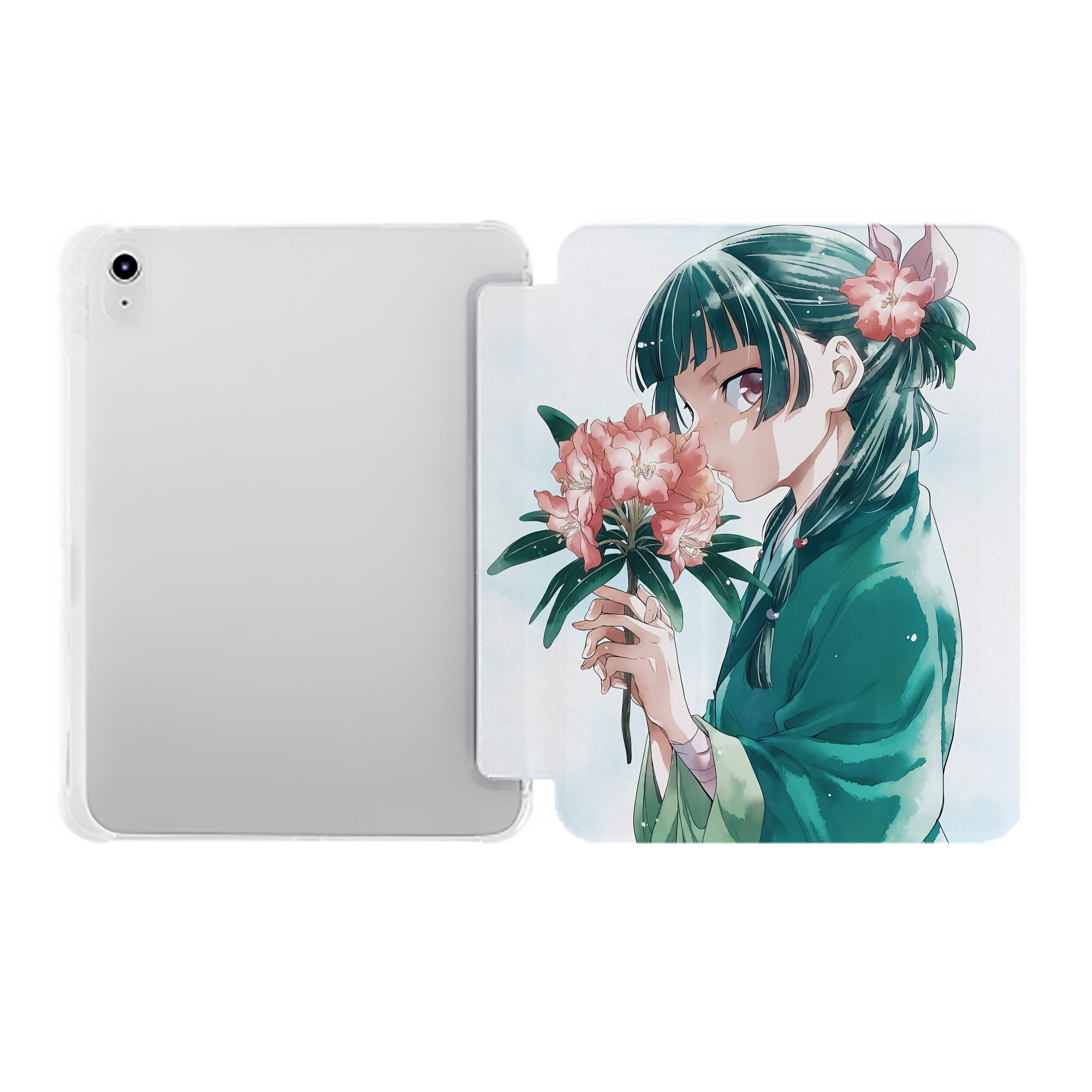 （画像用） 薬屋のひとりごと The Apothecary Diaries IPad ケース ペン収納付き 三つ折りスタンド PUレザー×シリコン 対応機種9.5/10.5/10.9インチ